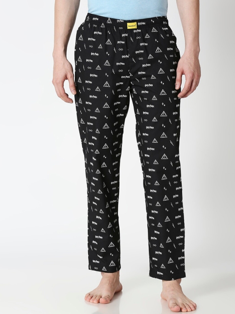 

Bewakoof Men Black Harry Potter Printed Pyjamas