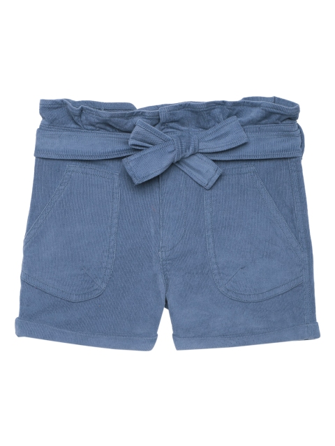 

UNDER FOURTEEN ONLY Girls Blue Skinny Fit Regular Shorts