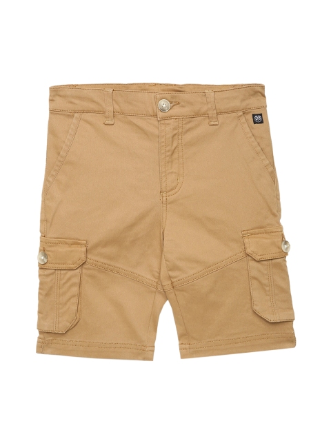 

UNDER FOURTEEN ONLY Boys Khaki Slim Fit Cargo Shorts
