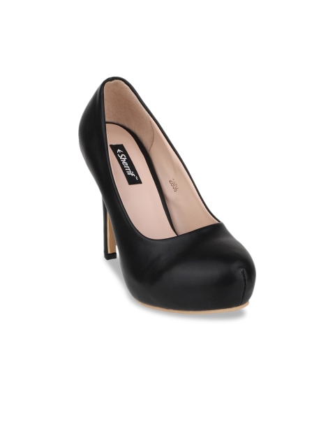 

Sherrif Shoes Black Printed Stiletto Pumps