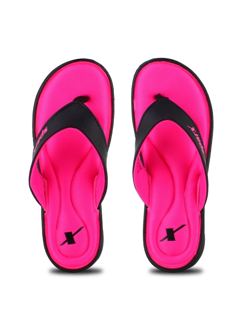 

Sparx Women Black & Fuchsia Rubber Thong Flip-Flops