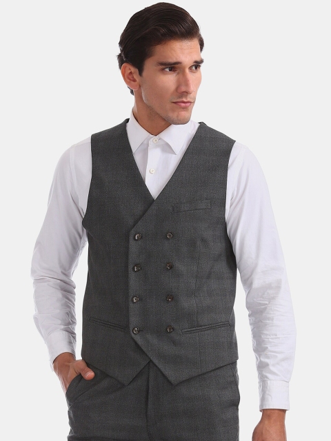 

Arrow New York Men Grey Self Design 3-Piece Formal Suit