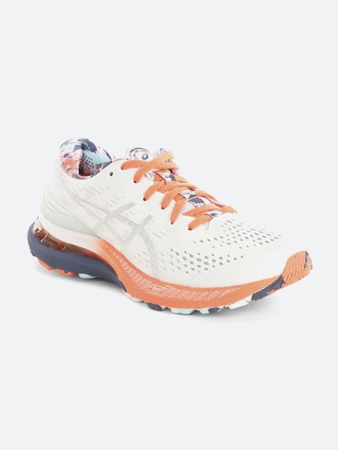 

ASICS Women White Running Non-Marking Shoes GEL-KAYANO 28