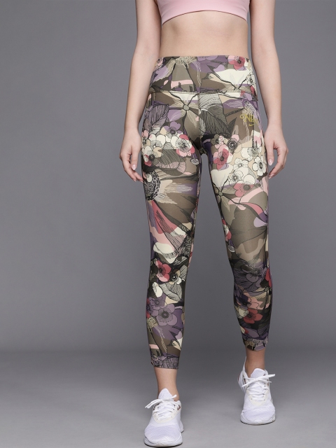 

Nike Women Multicolored Printed EPIC FAST TGHT 7_8 FEM Cropped Running Tights, Multi
