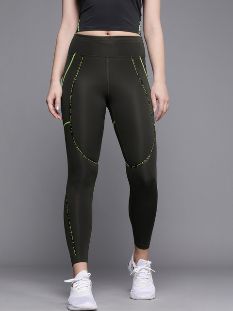 

Nike Women Black DF FASTER TGHT 7_8 TPD High-Rise Tights