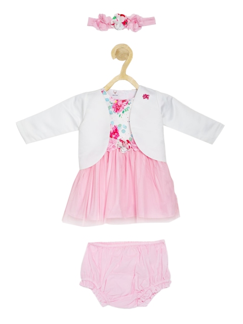 

Allen Solly Junior Girls Pink & White Floral Printed Fit and Flare Dress