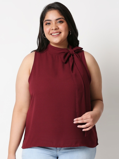 

20Dresses Maroon Tied Together In Love Top