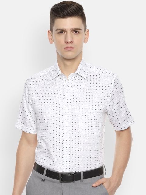 

Louis Philippe Men White Printed Formal Shirt