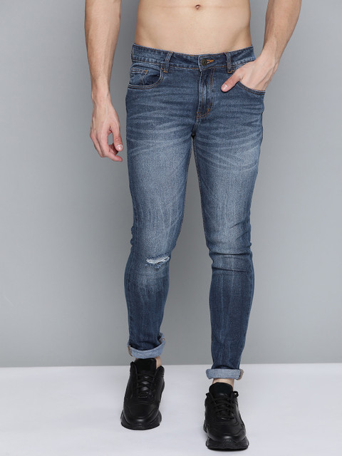 

Harvard Men Blue Skinny Fit Heavy Fade Stretchable Jeans