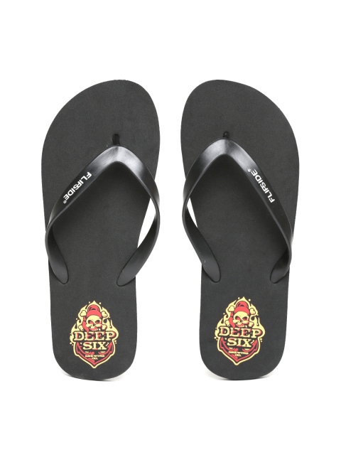 

Flipside Men Black Flip-Flops