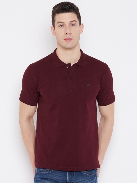 

Okane Men Burgundy Polo Collar T-shirt