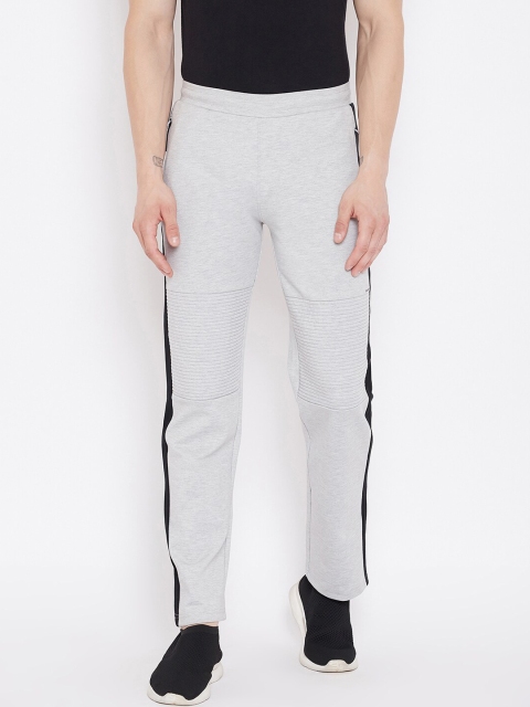 

Okane Men Grey Melange & Black Track Pants
