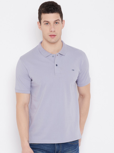 

Okane Men Mauve Polo Collar T-shirt