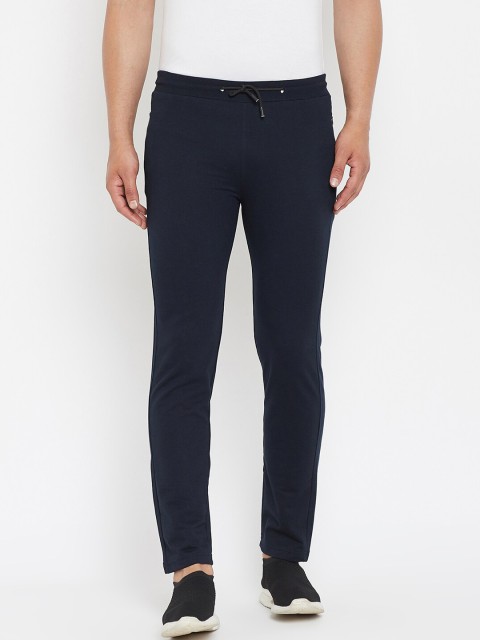 

Okane Men Navy Blue Solid Track Pants