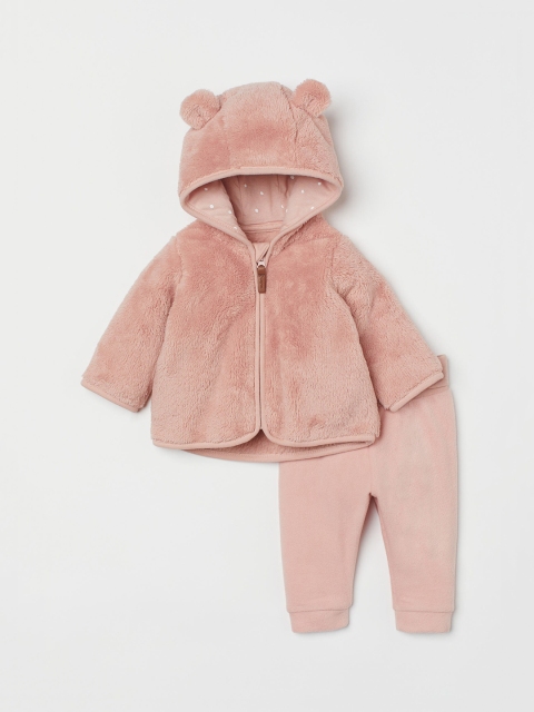 

H&M Infant Girls Pink 2-Piece Fleece Set