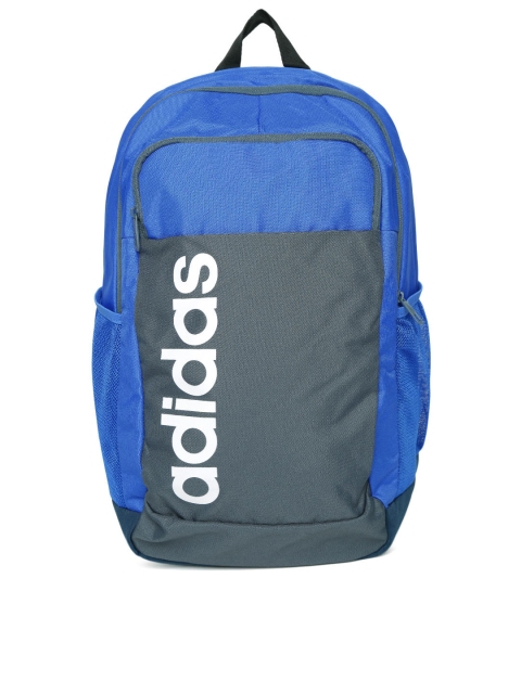 

ADIDAS Men Blue & Grey ST Logo Print Laptop Backpack