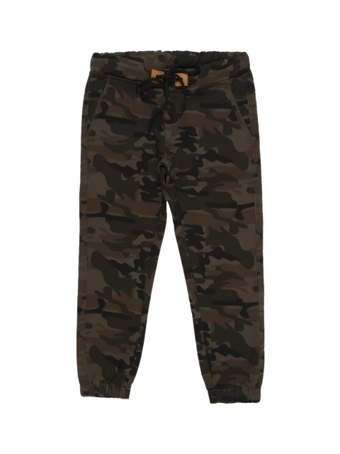 

Urbano Juniors Boys Khaki Camouflage Printed Slim Fit Joggers Trousers