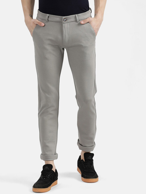 

V2 Value & Variety Men Grey Chinos Trousers