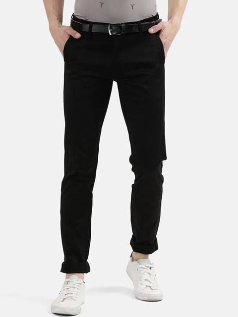 

V2 Value & Variety Men Black Chinos Trousers