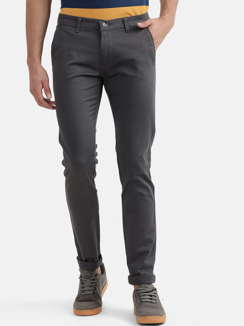 

V2 Value & Variety Men Grey Chinos Trousers