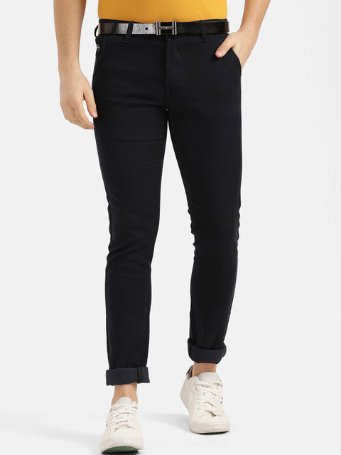 

V2 Value & Variety Men Navy Blue Cotton Regular Trousers
