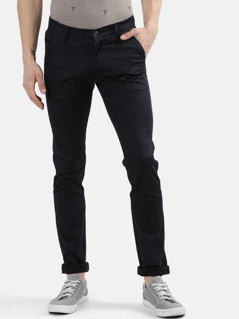 

V2 Value & Variety Men Navy Blue Cotton Regular Trousers