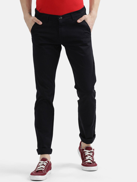 

V2 Value & Variety Men Navy Blue Cotton Regular Trousers