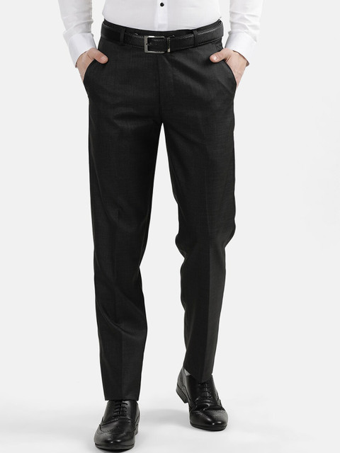 

V2 Value & Variety Men Charcoal Grey Formal Trousers