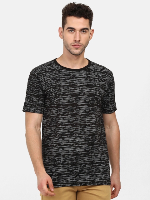 

V2 Value & Variety Men Black & Grey Printed Cotton T-shirt