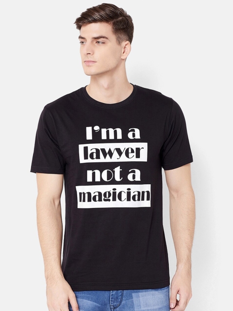 

V2 Value & Variety Men Black & White Typography Printed Cotton T-shirt
