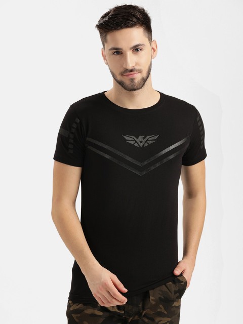 

V2 Value & Variety Men Black Printed Cotton T-shirt