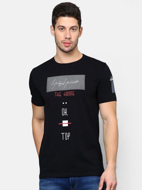 

V2 Value & Variety Men Black & Grey Typography Printed Cotton T-shirt