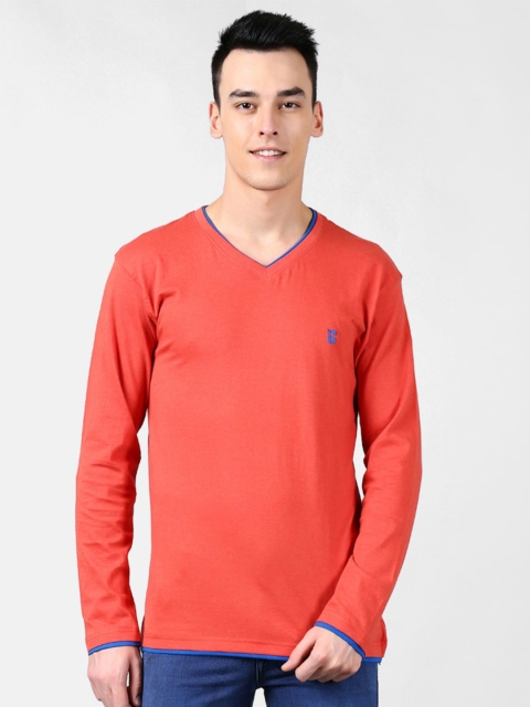 

V2 Value & Variety Men Red V-Neck Cotton T-shirt