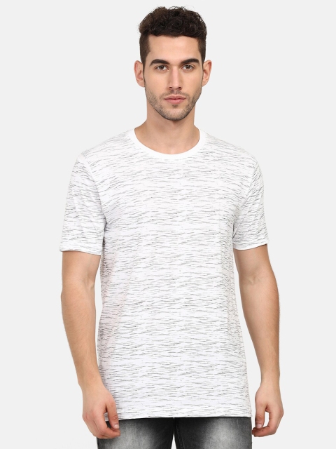 

V2 Value & Variety Men White & Grey Abstract Printed Cotton T-shirt