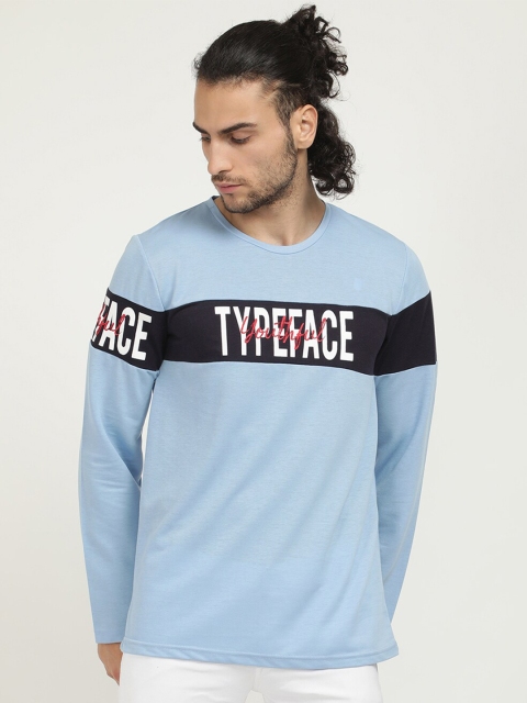 

V2 Value & Variety Men Blue Typography Printed T-shirt