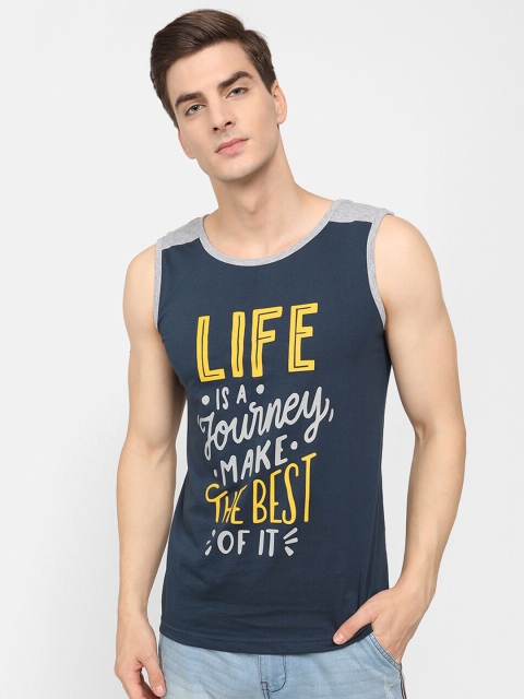 

V2 Value & Variety Men Teal Green Typography Printed T-shirt