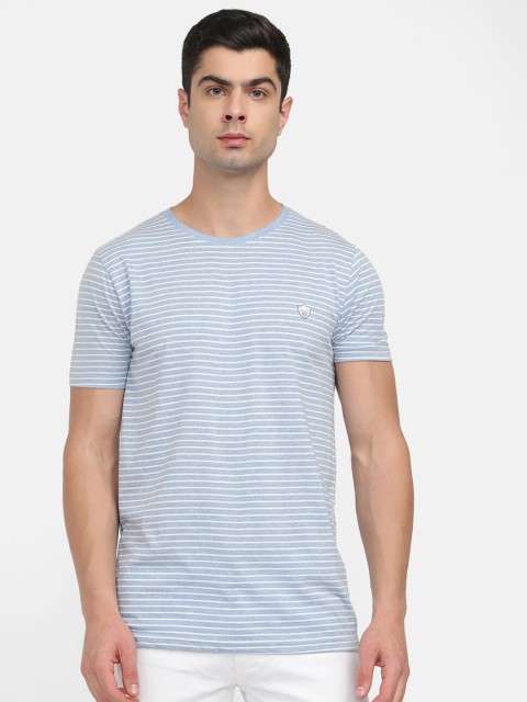 

V2 Value & Variety Men Blue Striped T-shirt