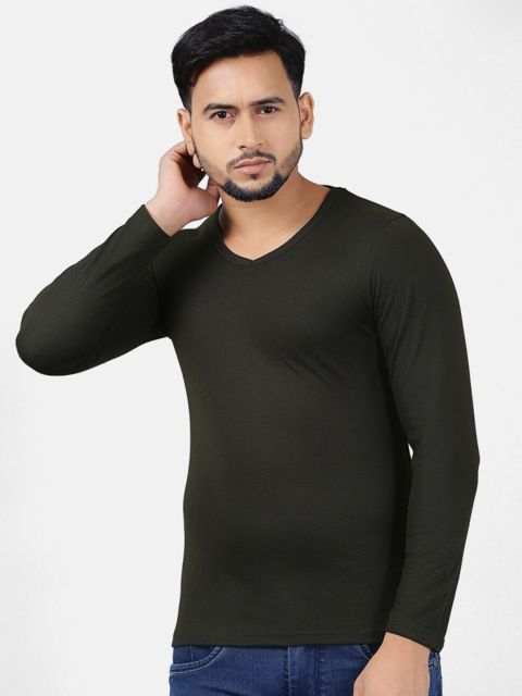 

V2 Value & Variety Men Green V-Neck T-shirt