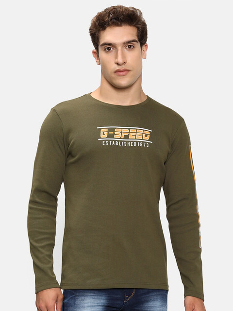 

V2 Value & Variety Men Green Typography Printed T-shirt