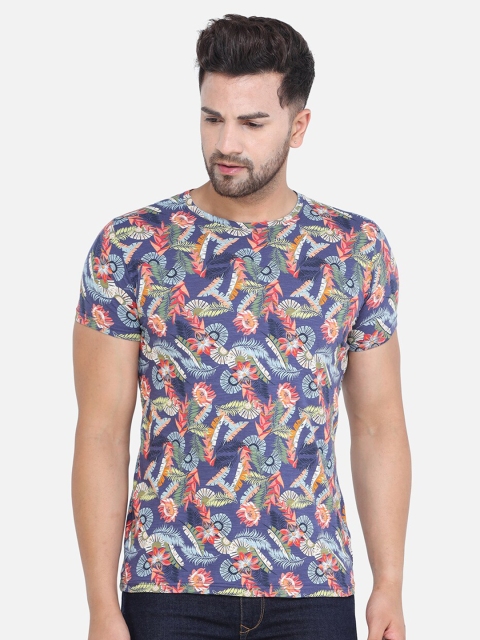 

COLVYNHARRIS JEANS Men Multicoloured Floral Printed Tropical Slim Fit T-shirt, Multi
