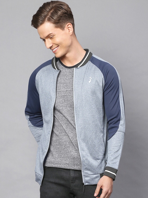 

Campus Sutra Men Blue Windcheater Bomber Jacket