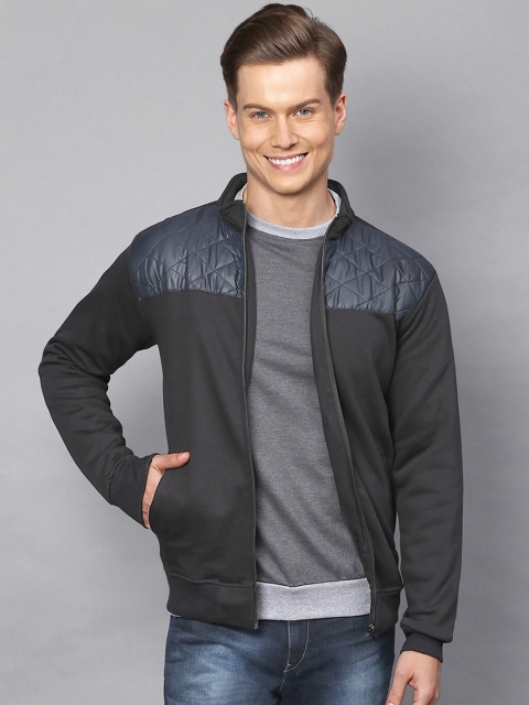 

Campus Sutra Men Black Windcheater Bomber Jacket