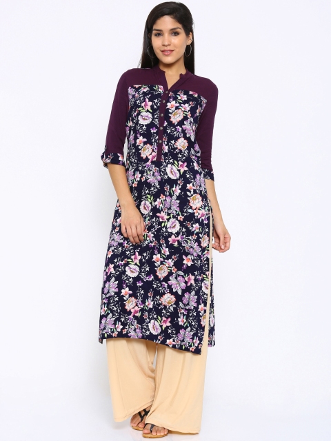 

Vishudh Women Purple Printed Kurta