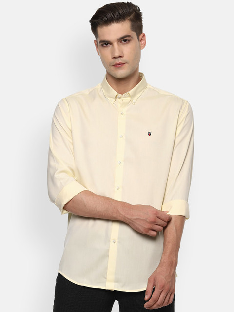 

Louis Philippe Sport Men Yellow Slim Fit Button-Down Collar Cotton Casual Shirt