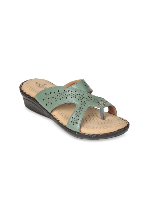 

Liberty Green Comfort Sandals with Laser Cuts