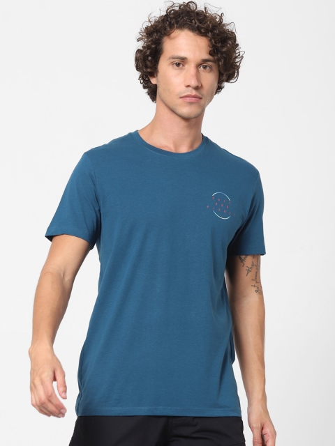 

Celio Men Blue Typography Printed Cotton Pure Cotton T-shirt
