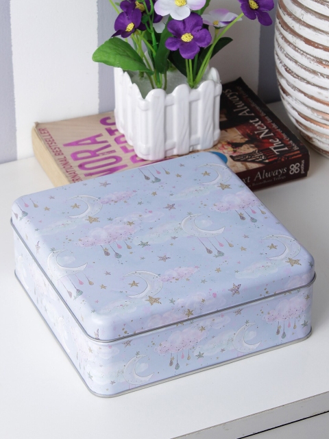 

A Vintage Affair- Home Decor Blue Square Stars and Moon Storage Organiser