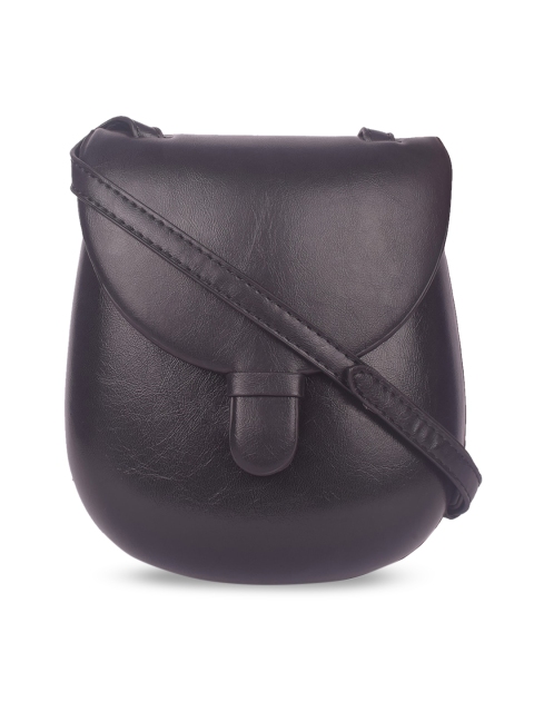 

Bagkok Women Black PU Structured Sling Bag