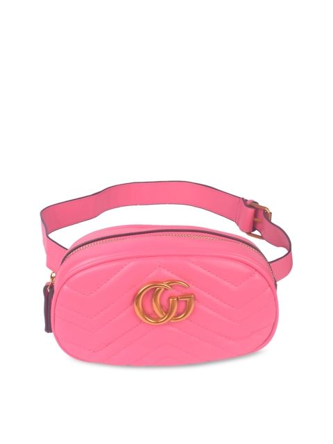

Bagkok Women Pink PU Quilted Pouch