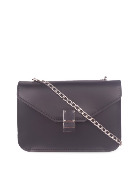 

Bagkok Women Black PU Structured Sling Bag